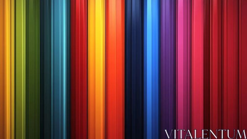 Vertical spectrum bands with glossy color gradients.