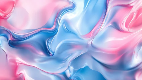 Silken color currents quietly braid pink and blue light