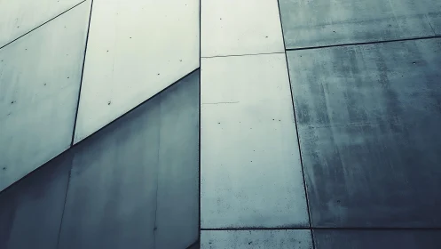 Geometric arrangement of large concrete wall panels.