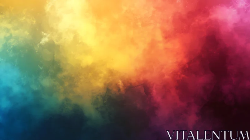 Diffuse multicolor gradient cloud with soft texture.