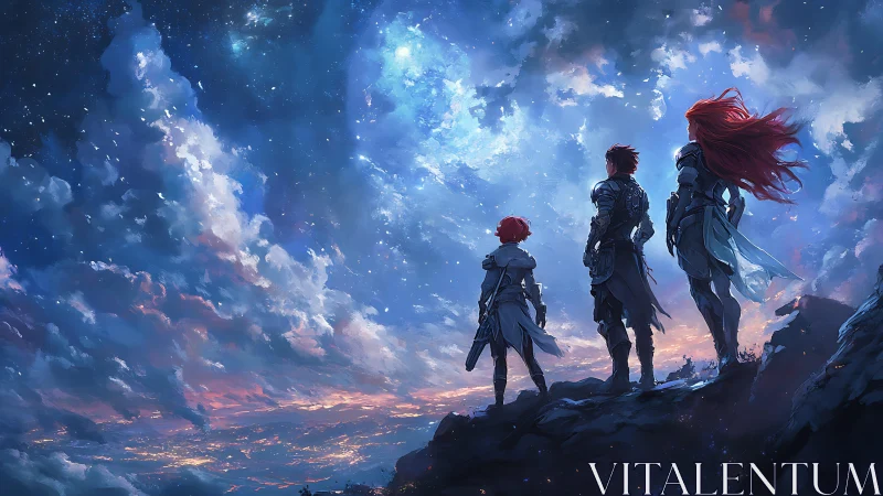 Starlit heroes welcome a vast sky and dream of tomorrow