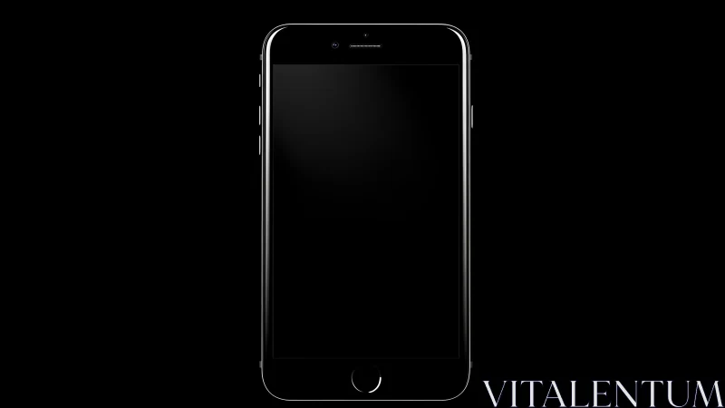 Sleek smartphone mockup with elegant black screen display