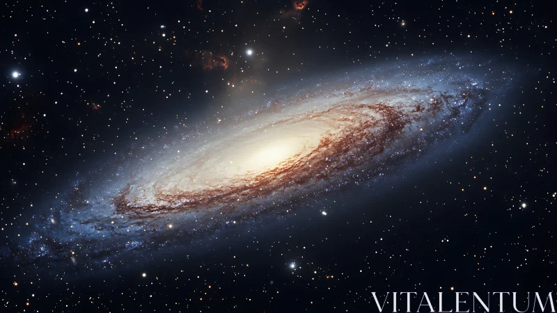 Glowing spiral galaxy wrapped in soft starlight and wonder.