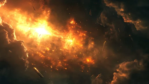 Cosmic Explosion: Where Fire Meets the Heavens.