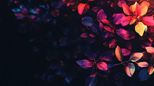 Neon twilight foliage glows like a secret garden spell.