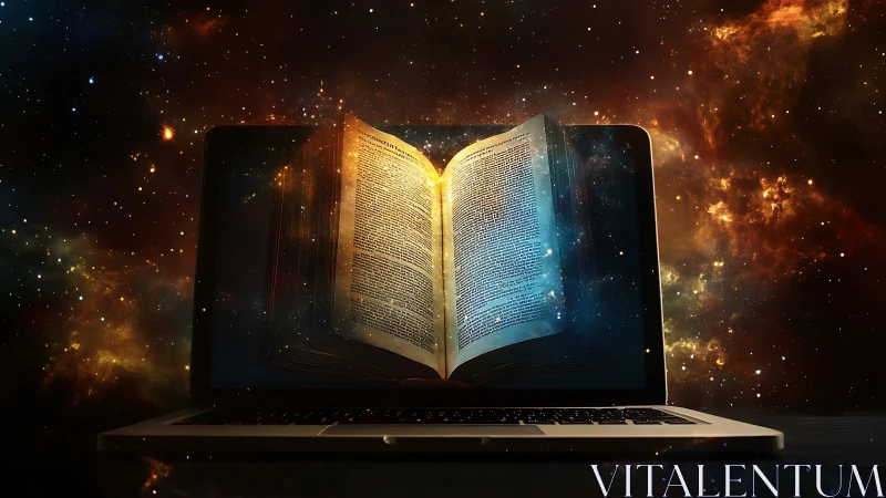 Starry digital library where stories drift beyond screens.