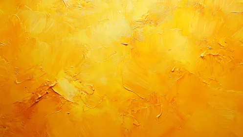 Radiant monochrome impasto surface in layered golden yellow.