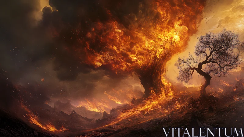 Witness a Fiery Apocalypse Where Nature and Inferno Dance Together