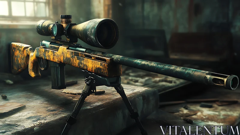 Rust-Ravaged Rifle Dreams in Industrial Decay