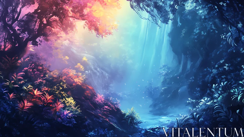 Luminous Canyon: Where Two Worlds Meet.