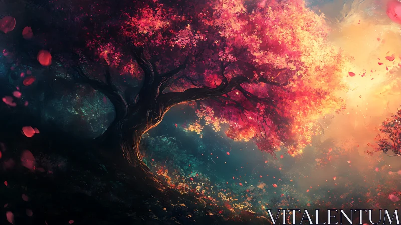 Twisted blossom giant drinks molten sunset in a dreamlit grove