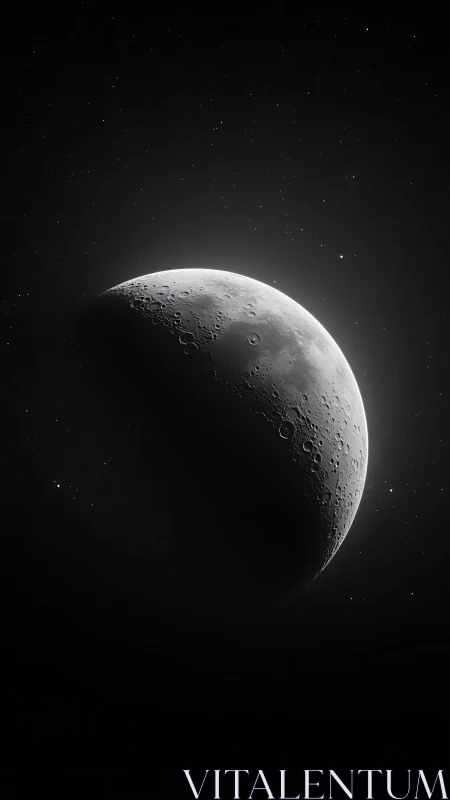 Lunar terminator macroview with high-relief crater topology.