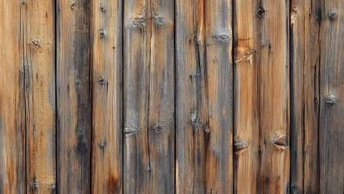 Weathered wooden plank wall with vertical grain pattern.