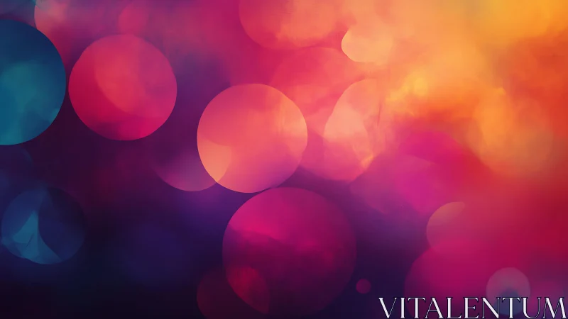 Vibrant Bokeh Abstract with Colorful Circles and Soft Glow.