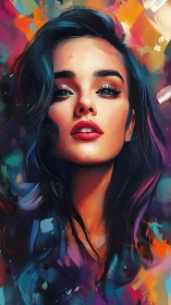 Color-washed portrait celebrates bold beauty and quiet strength