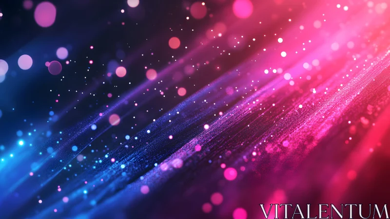 Vibrant Abstract Light Streaks with Glowing Bokeh in Motion.