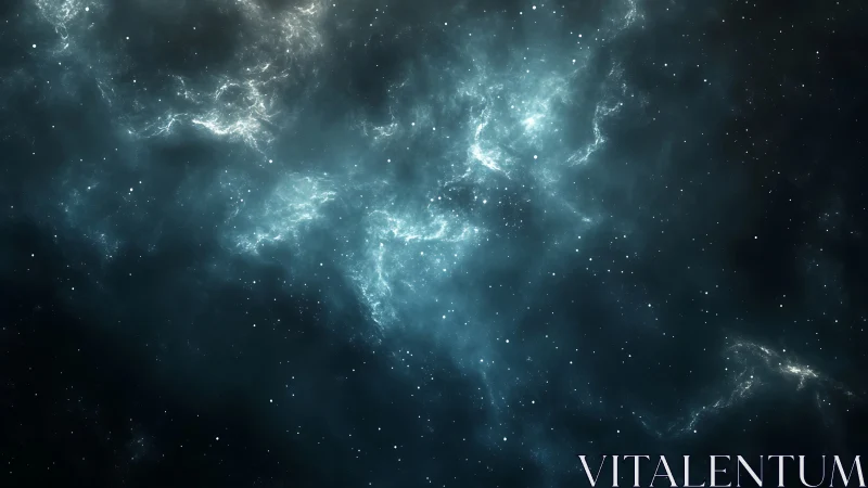 Gentle starlit nebula drifts softly through a quiet cosmos