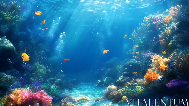 Sunlit coral reef alive with colorful fish and gentle wonder.