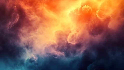 Turbulent Nebula with Gradient Luminosity and Volumetric Cloud Formations
