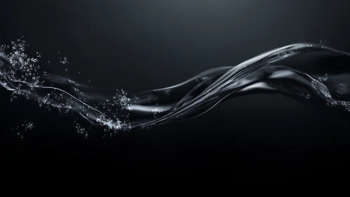 Fluid metallic waveforms glide through a dark minimal field