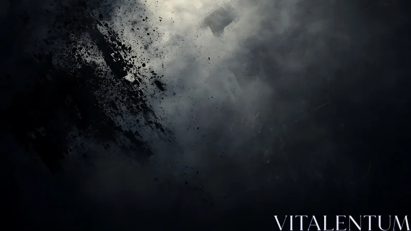 Diffuse monochrome nebula with diagonal particulate shadow field