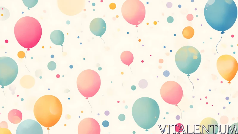 Whimsical Dance of Floating Orbs in Pastel Dreams.