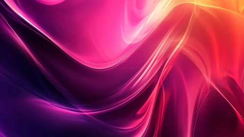Abstract gradient waves in pink, purple and orange light.