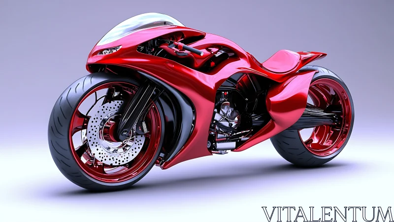 Crimson comet of chrome curves lounges like a coiled storm