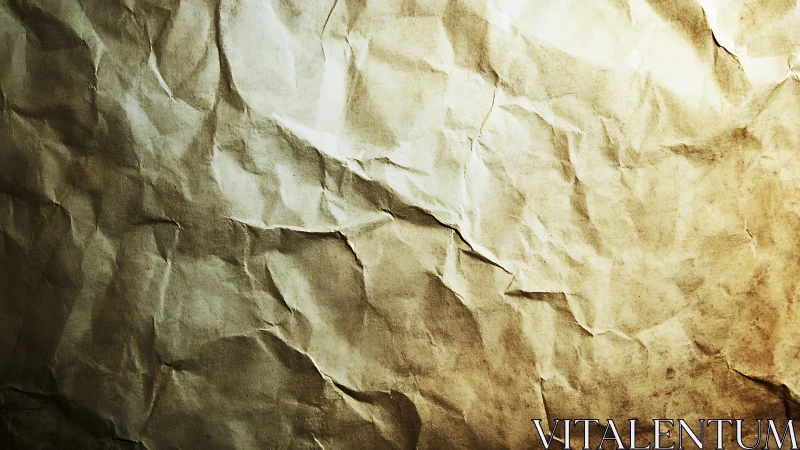 High-contrast aged crumpled paper texture with warm toning