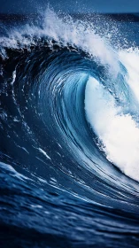 Ocean titan curls into a glassy midnight-blue tunnel.