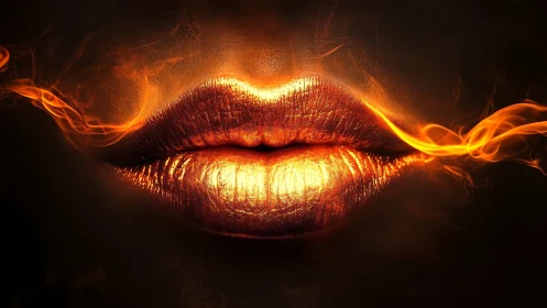 Incandescent Metallic Lips with Dynamic Flame Glow Effect