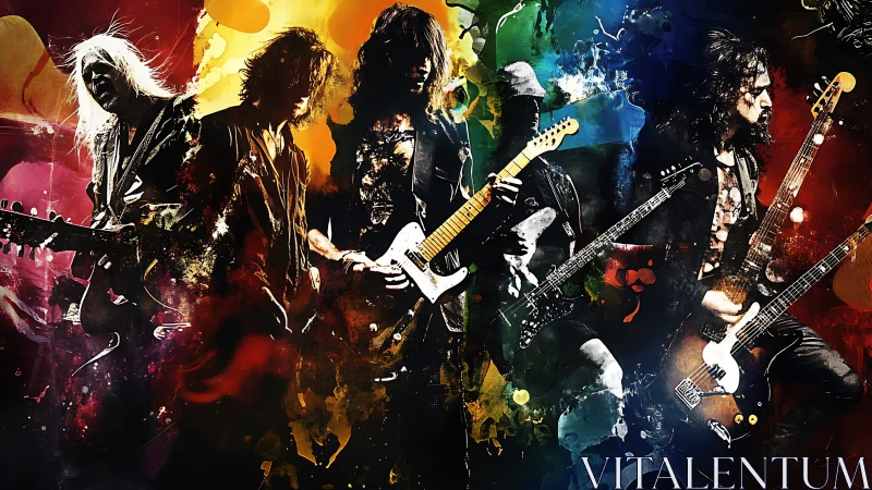 Electric colors and roaring guitars ignite a bold rock night.