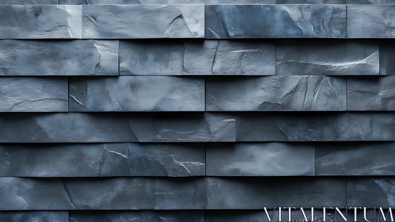 Modern stacked slate stone wall texture in cool gray tones.