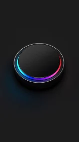 Neon Crown: A Luminous Portal in Midnight Black.