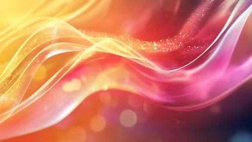 Spectral light ribbons form translucent gradients with bokeh particles