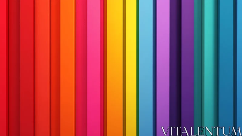 Vertical multicolor panels with uniform spacing and soft shading