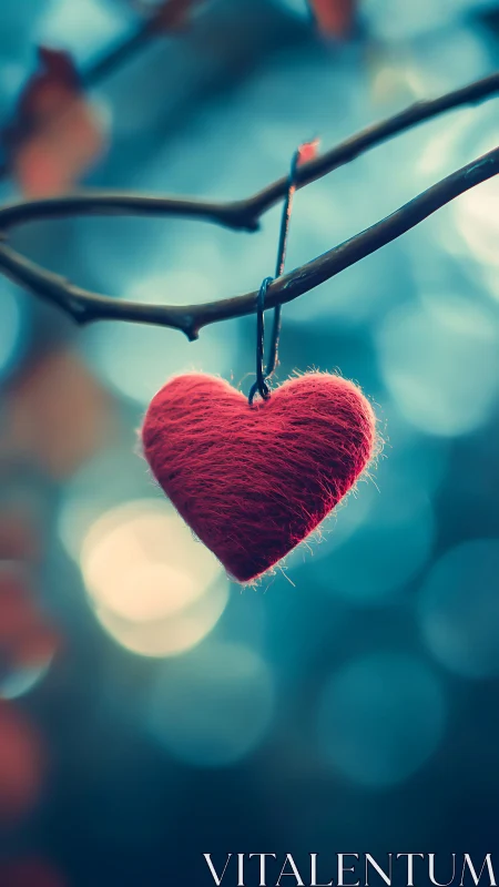 Heart of Hope Hanging Gracefully on Nature's Branch