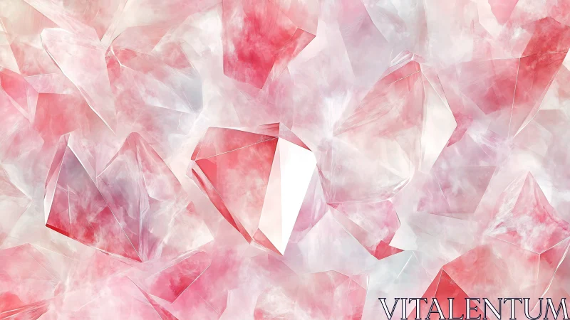 Soft pink crystal hearts glowing with dreamy warmth.