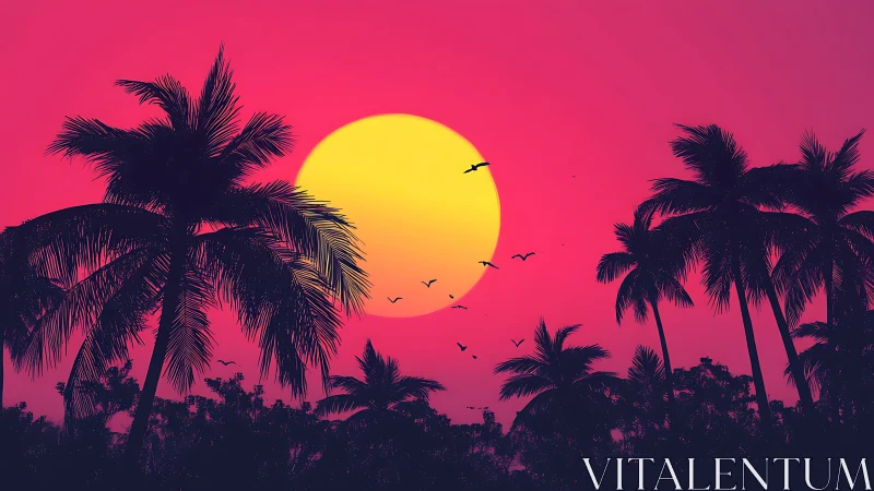 Sun-kissed tropic twilight wrapped in neon warmth.