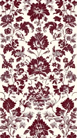 Vintage burgundy floral tapestry pattern with quiet charm.