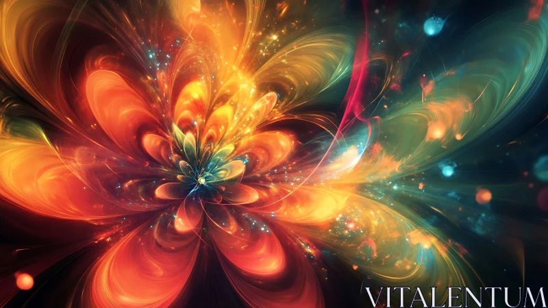Fractal energy bloom radiating luminous cosmic petals.