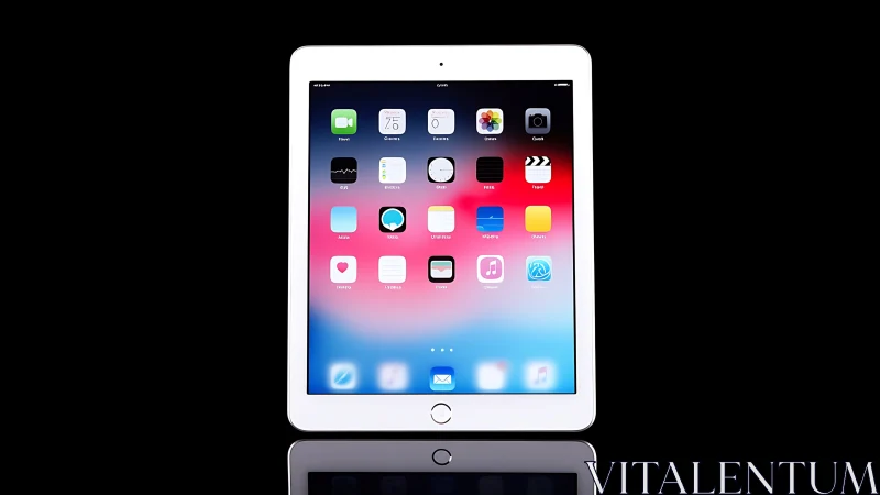 iPad displaying iOS home screen with app grid interface and dock