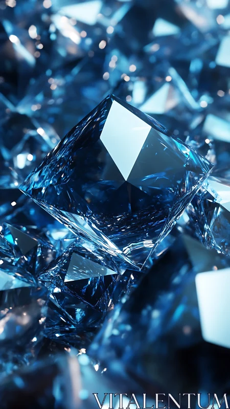 Prismatic blue crystals carve a frozen galaxy of light.