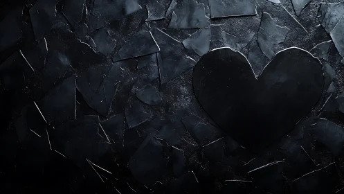 Fractured Darkness Reveals Heart.
