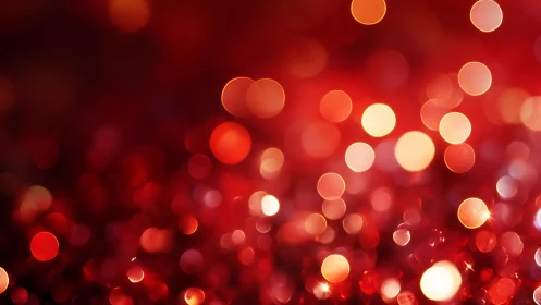Red bokeh lights background with glowing circular highlights.