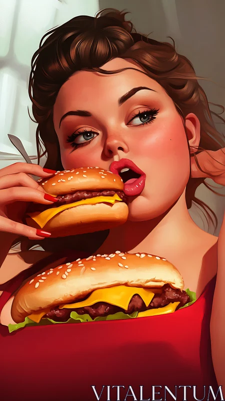 Joyful burger moment with bold color and playful flavor.