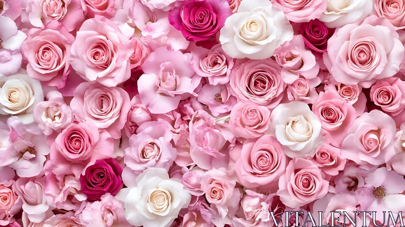 Breathtaking Garden of Pink Roses and Blooms