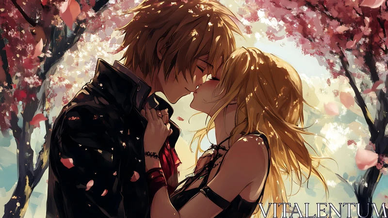 Cherry blossom kiss catching a quiet, golden spring moment.