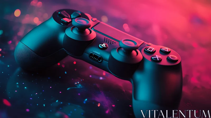 Gaming Controller with Neon Lighting.