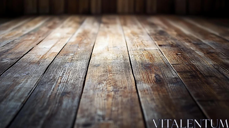 Rustic wooden floorboards with dramatic lighting in vintage style.